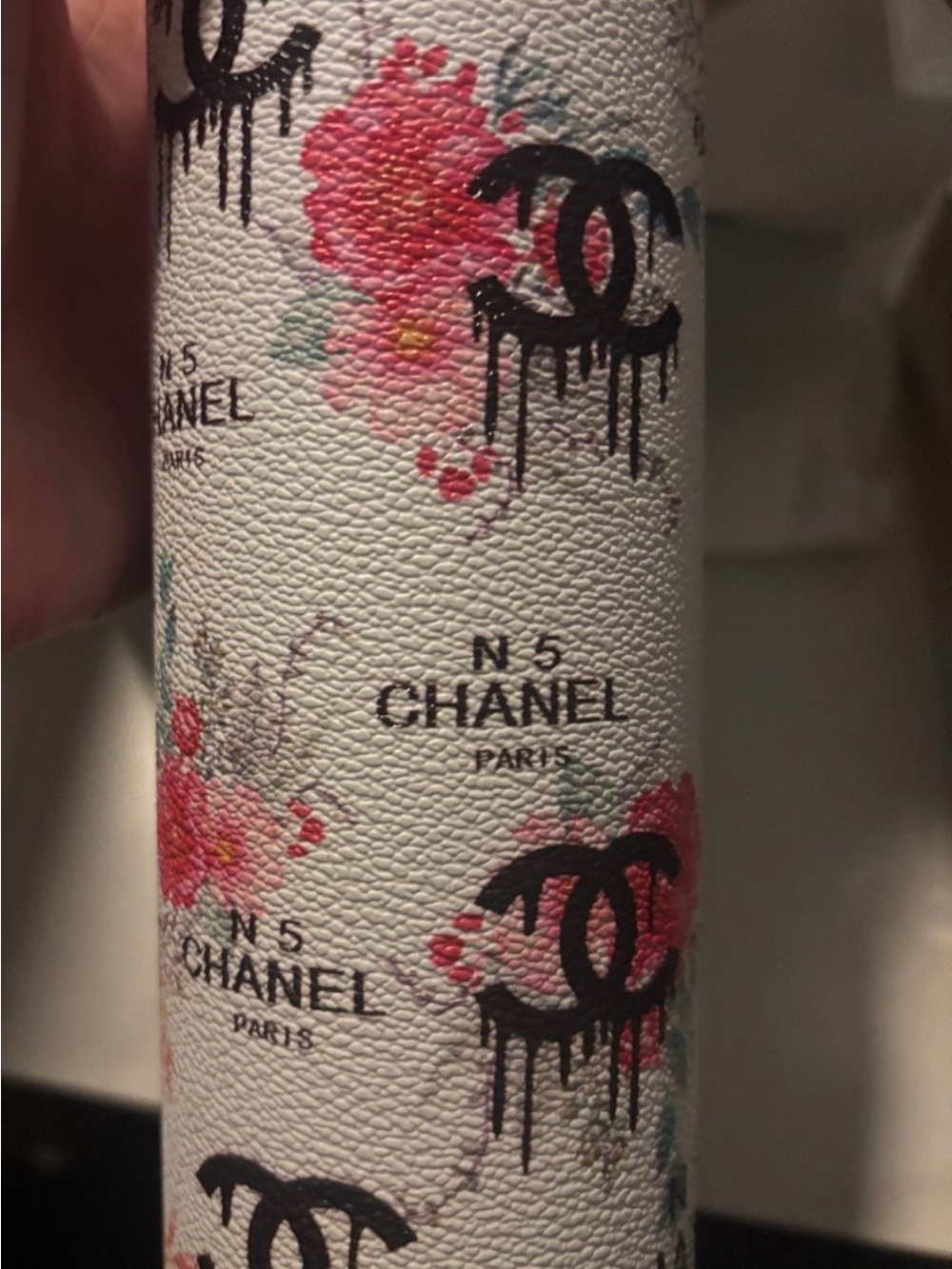 Floral White & Black Designer Phone Case Sleeve - Picture 3 of 4